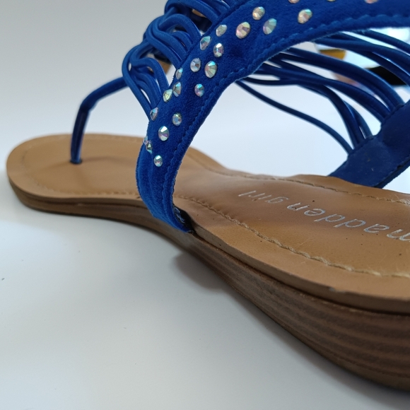 CLEARANCE SALE!! Madden Girl Vibrant Blue Embellished Sandals - Picture 9 of 12